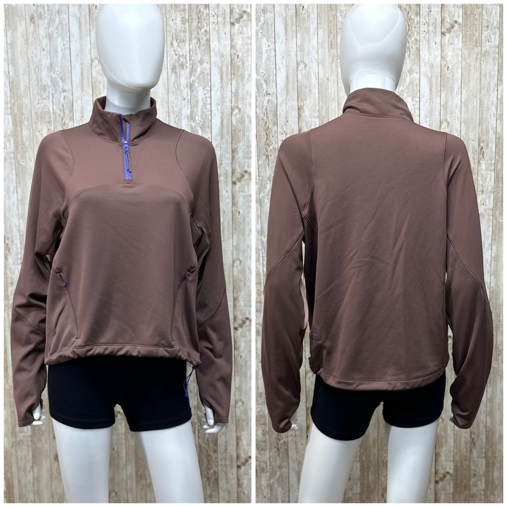 Lululemon Tech Fleece Hiking 1/4 Zip Pullover in Dark Oxide / Pink Clay [5087]